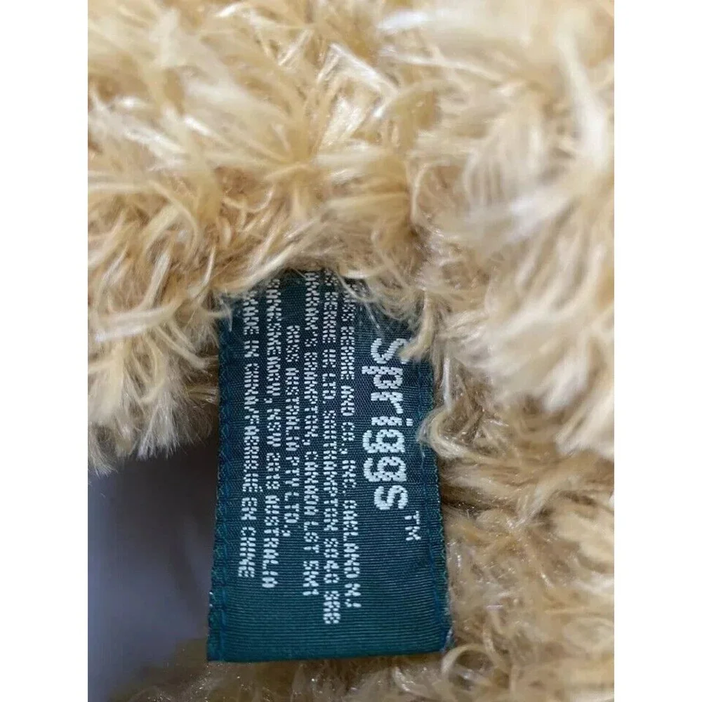 Vintage Russ Spriggs‎ Teddy Bear Rare Bow Plush Stuffed Animal Toy